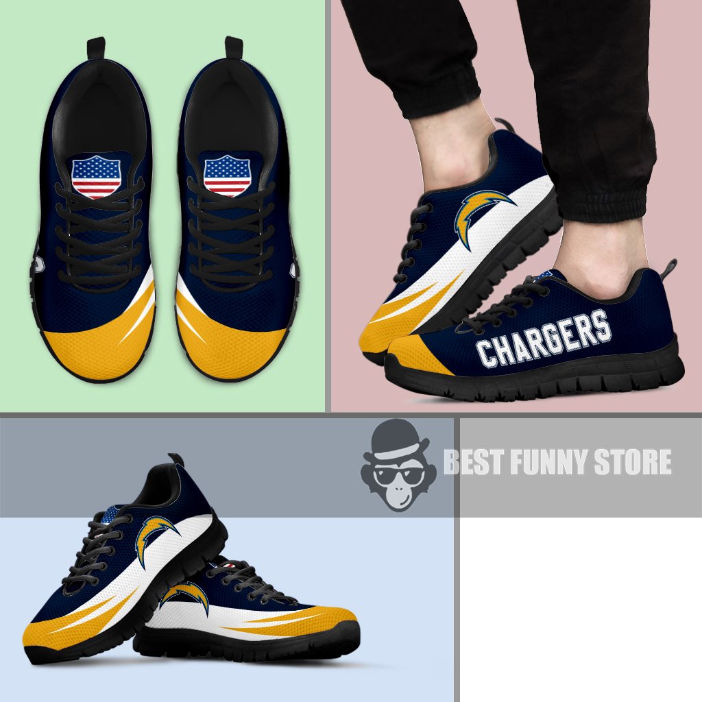 Awesome Gift Logo Los Angeles Chargers Sneakers Awesome Gift Logo Los Angeles Chargers Sneakers