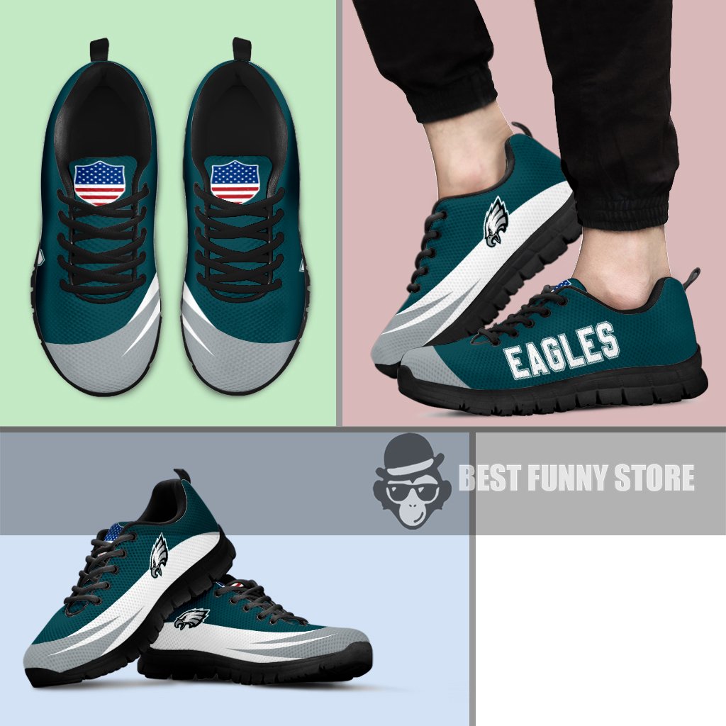 Awesome Gift Logo Philadelphia Eagles Sneakers Awesome Gift Logo Philadelphia Eagles Sneakers