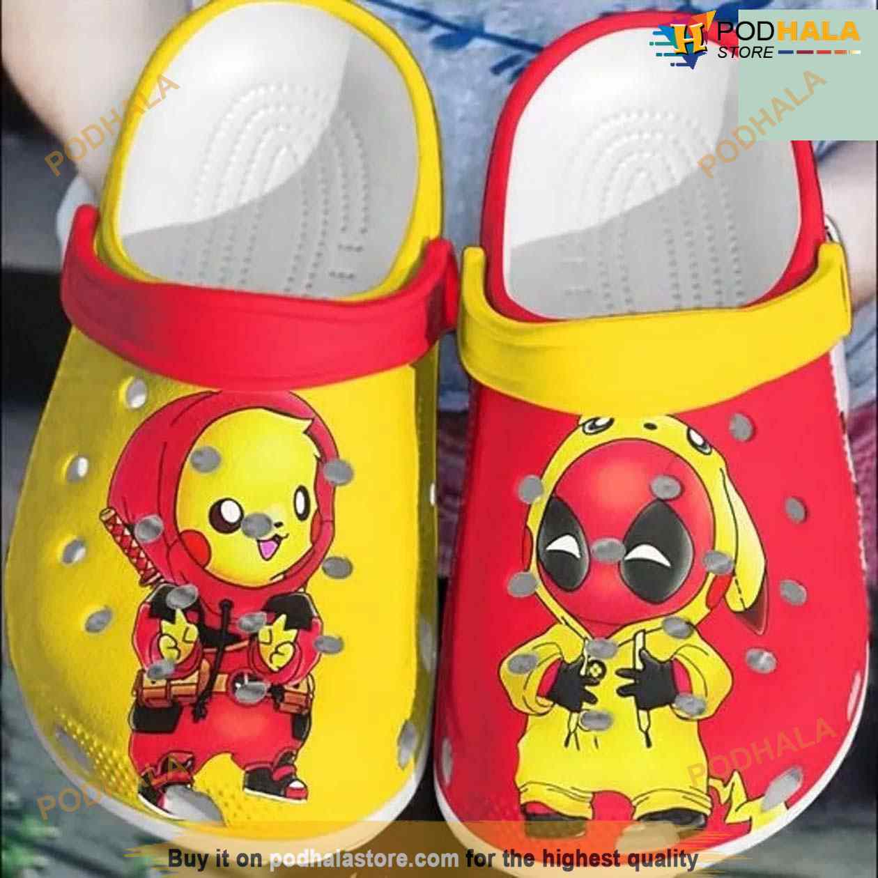 Baby Deadpool And Pikachu Clog Shoes For Pokemon Fans Crocs Clog Shoes Baby Deadpool And Pikachu Clog Shoes For Pokemon Fans Crocs Clog Shoes