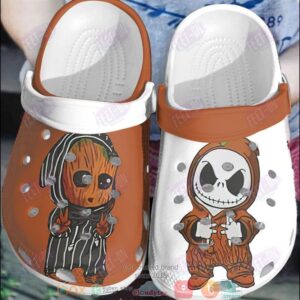 Baby Groot And Baby Skellington Halloween Crocband Crocs Clog Shoes