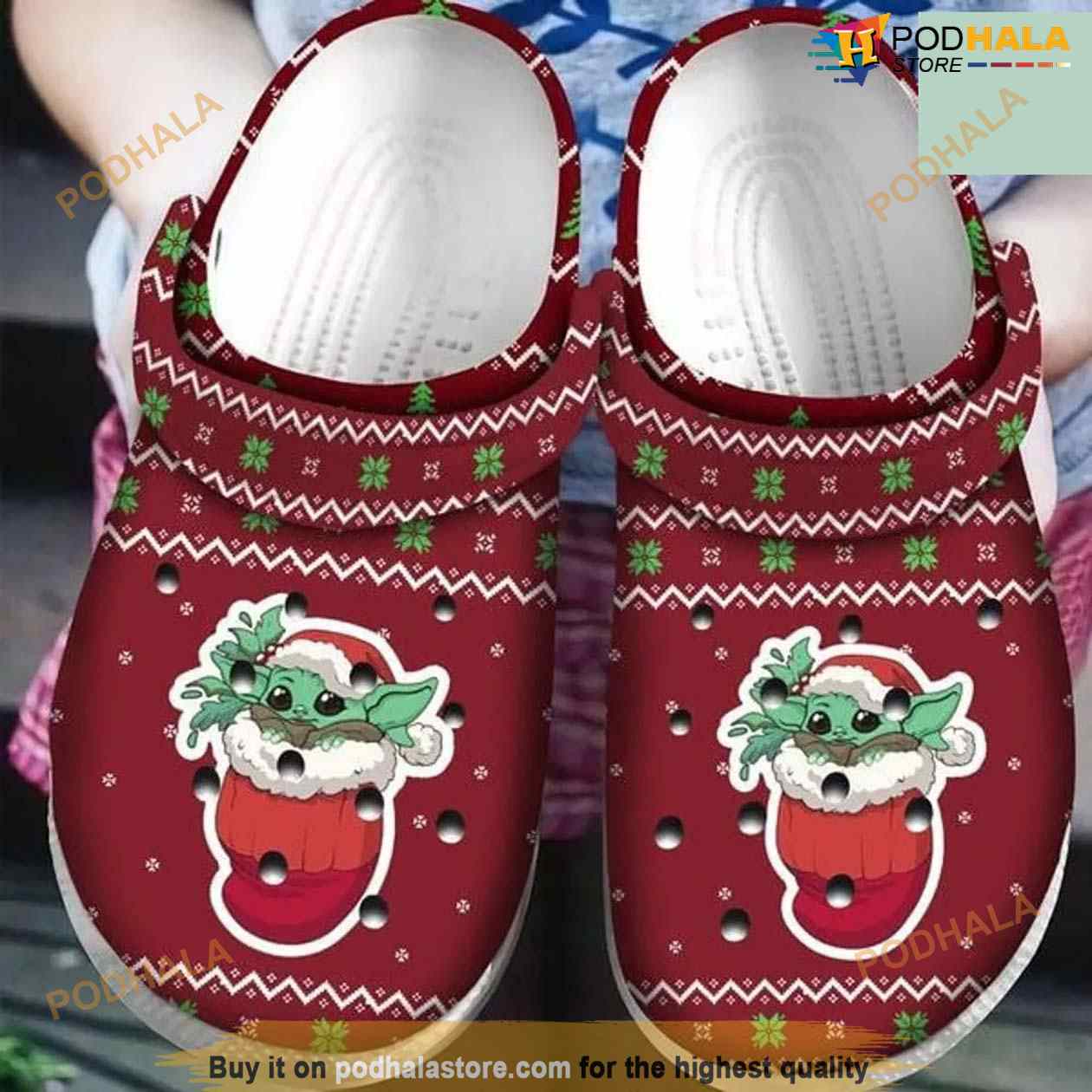 Baby Yoda Christmas Adult Crocs Clog Shoes Baby Yoda Christmas Adult Crocs Clog Shoes