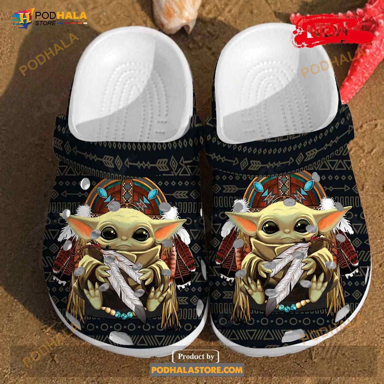 Baby Yoda Native American Gifts For Star Wars Fan Love Independence Us Day Crocs Clog Shoes Baby Yoda Native American Gifts For Star Wars Fan Love Independence Us Day Crocs Clog Shoes
