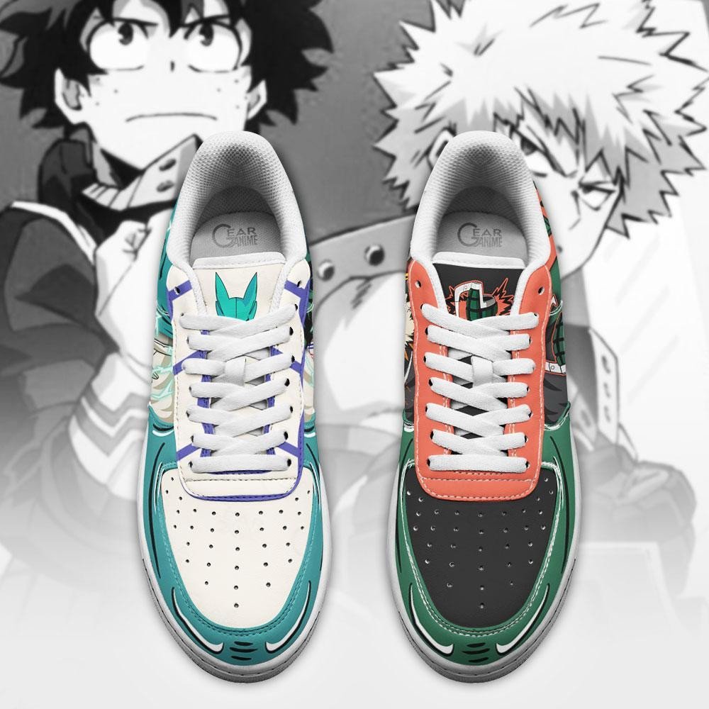 Bakugo And Deku Anime My Hero Academia Air Force Shoes Bakugo And Deku Anime My Hero Academia Air Force Shoes