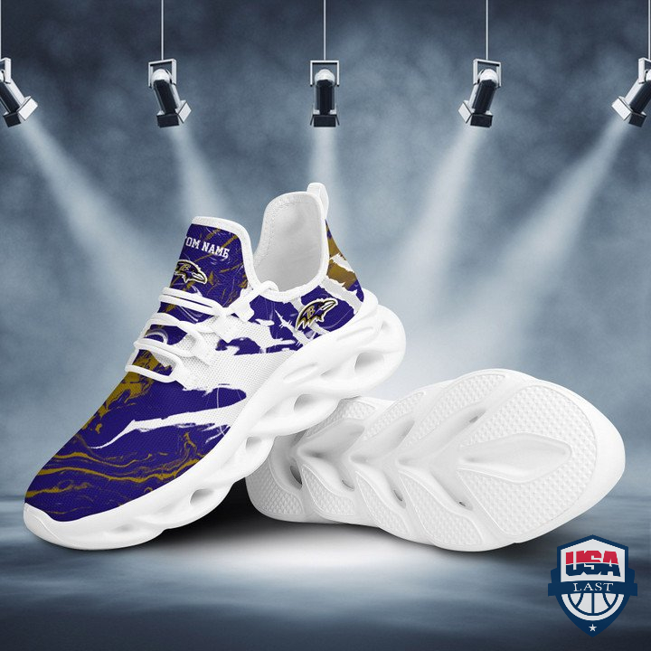 Baltimore Ravens Custom Name Max Soul Clunky Sneaker 25 Baltimore Ravens Custom Name Max Soul Clunky Sneaker 25
