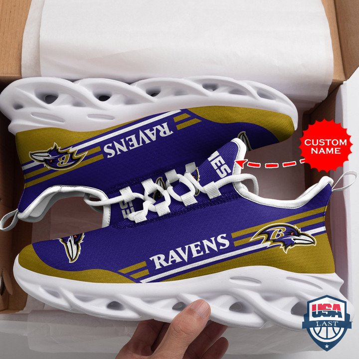 Baltimore Ravens Custom Name Running Shoes 38 Baltimore Ravens Custom Name Running Shoes 38