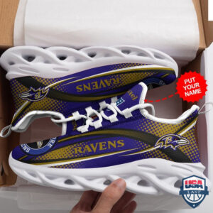 Baltimore Ravens Custom Running Sports Shoes 35