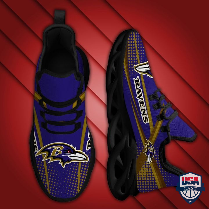 Baltimore Ravens Geometric Sporty Max Soul Sneaker 04 Baltimore Ravens Geometric Sporty Max Soul Sneaker 04