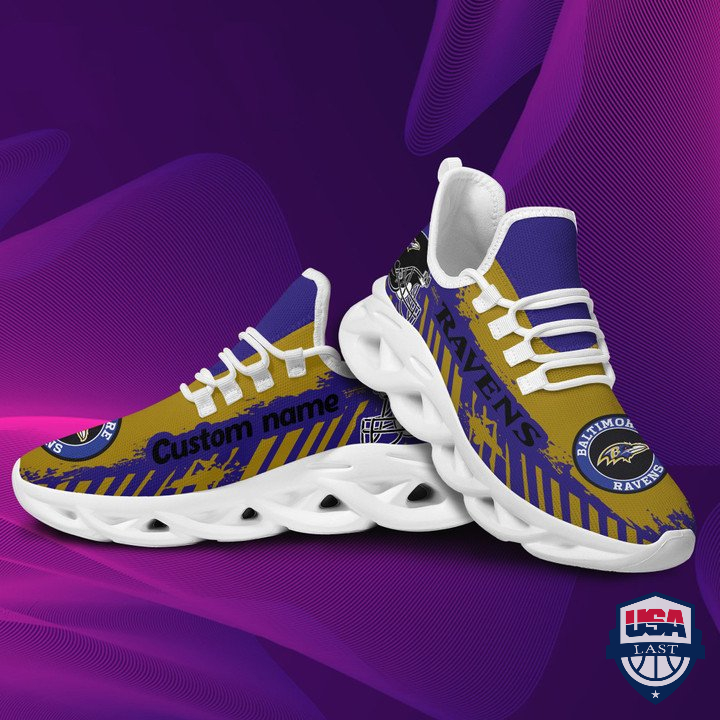 Baltimore Ravens Helmet Logo Custom Name Max Soul Clunky Sneaker 26 Baltimore Ravens Helmet Logo Custom Name Max Soul Clunky Sneaker 26