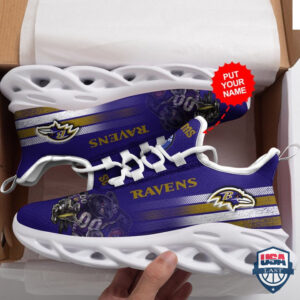Baltimore Ravens Mascot Custom Name Running Shoes 36