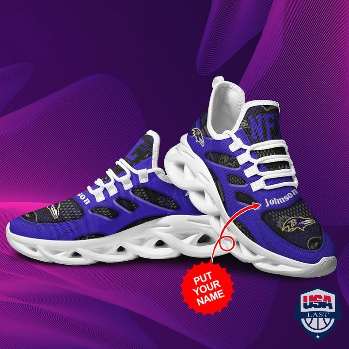 Baltimore Ravens Personalized Name Max Soul Sneakers 29 Baltimore Ravens Personalized Name Max Soul Sneakers 29