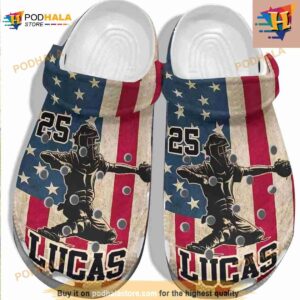 Baseball 4th Of July Usa Flag Clogs For Batter Crocs Clog Shoes