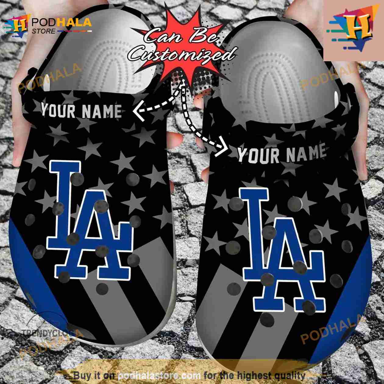 Baseball Classic Clogs Shoes La Dodgers Star Flag Crocs Clog Shoes Baseball Classic Clogs Shoes La Dodgers Star Flag Crocs Clog Shoes