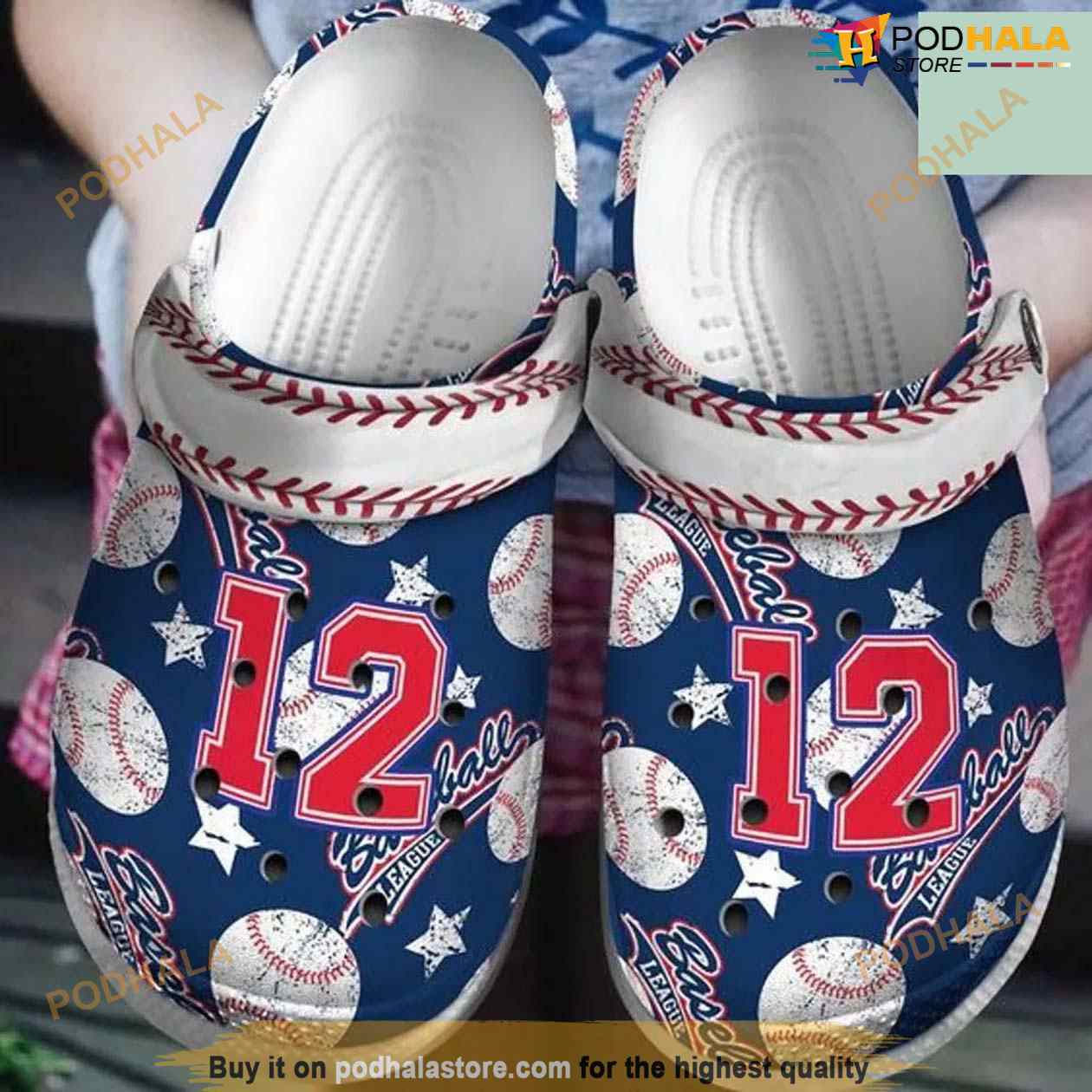 Baseball Stitches Ball Personalized Clog Whitesole Crocs Crocband Clog Baseball Stitches Ball Personalized Clog Whitesole Crocs Crocband Clog