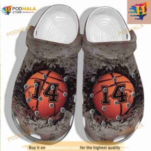 Basketball 3D Clogs Customize Name Number Crocs Clog Shoes