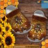 Bee Sunflower Floral Vintage Crocs Clog Shoes