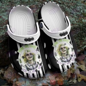 Beetlejuice You’Re The Ghost With The Most Babe Crocband Crocs Clog Shoes