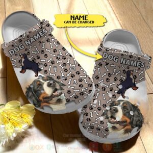 Bernese Cute Dog Custom Name Crocband Crocs Clog Shoes