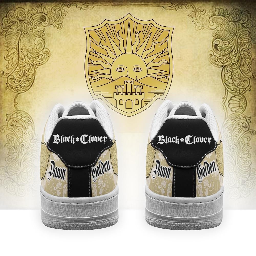 Black Clover Magic Knights Squad Golden Dawn Anime Air Force Shoes Black Clover Magic Knights Squad Golden Dawn Anime Air Force Shoes
