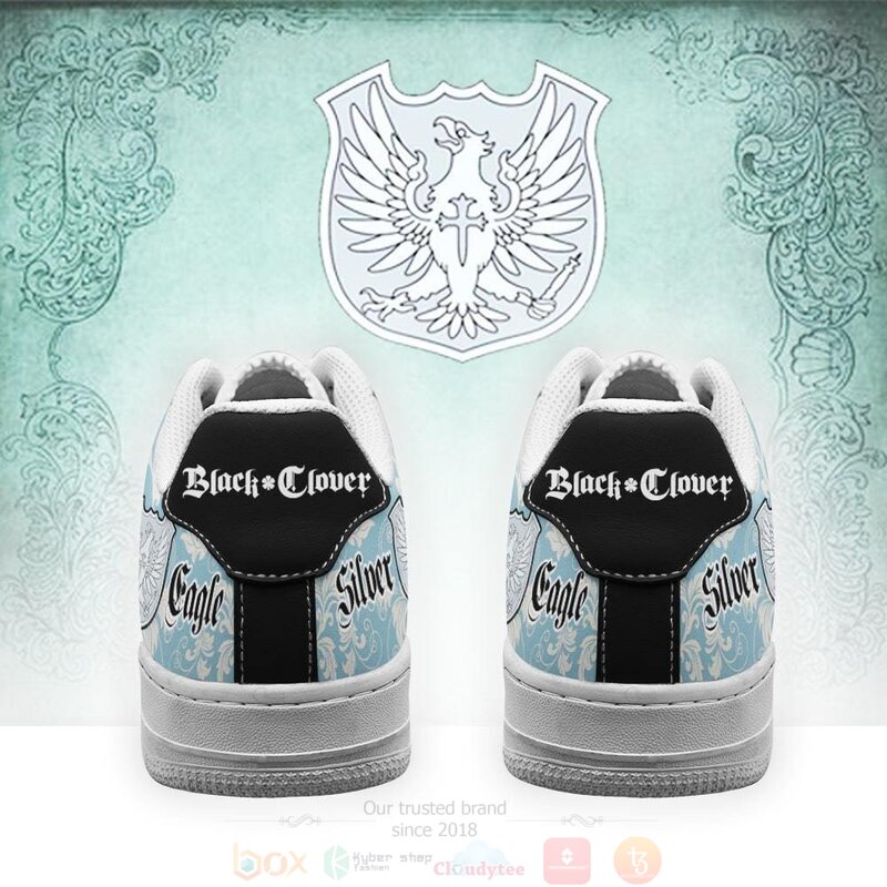 Black Clover Magic Knights Squad Silver Eagle Anime Air Force Shoes Black Clover Magic Knights Squad Silver Eagle Anime Air Force Shoes