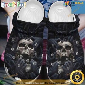 Black Hands Skull Crocs Clogs Crocband Shoes