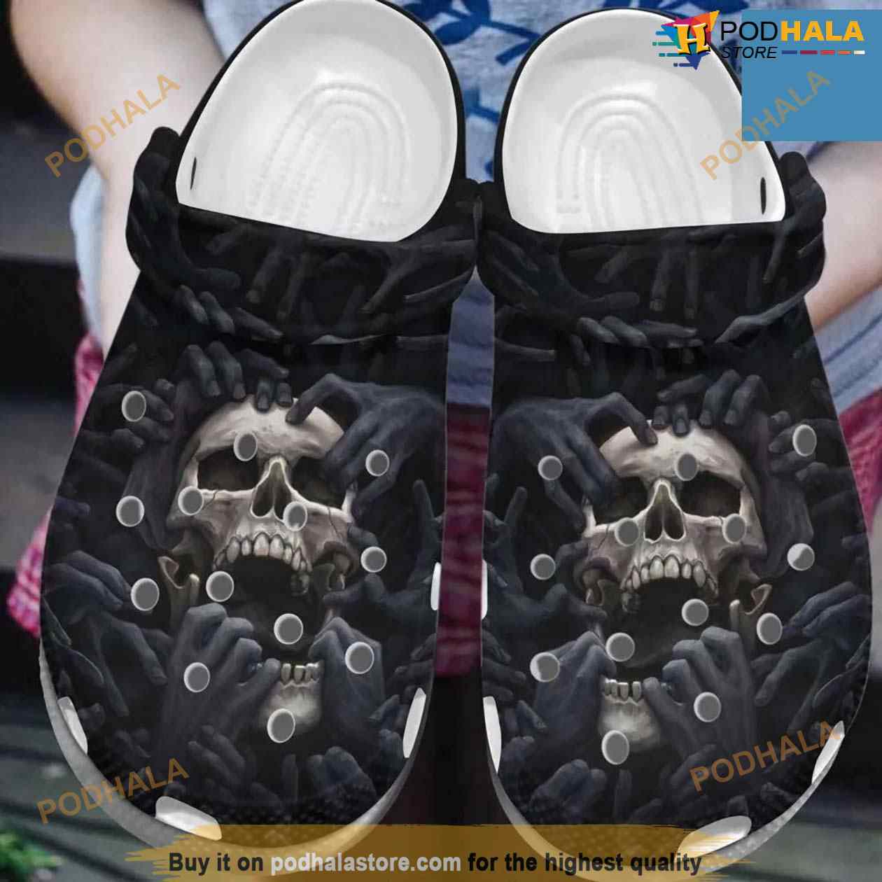 Black Skull Clogs Clogsbland Crocs Clog Shoes Black Skull Clogs Clogsbland Crocs Clog Shoes