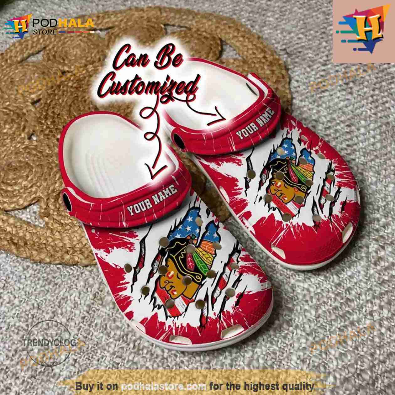 Blackhawks Classic Crocs Clog Shoes Blackhawks Classic Crocs Clog Shoes
