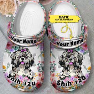 Border Collie Custom Name Crocband Crocs Clog Shoes