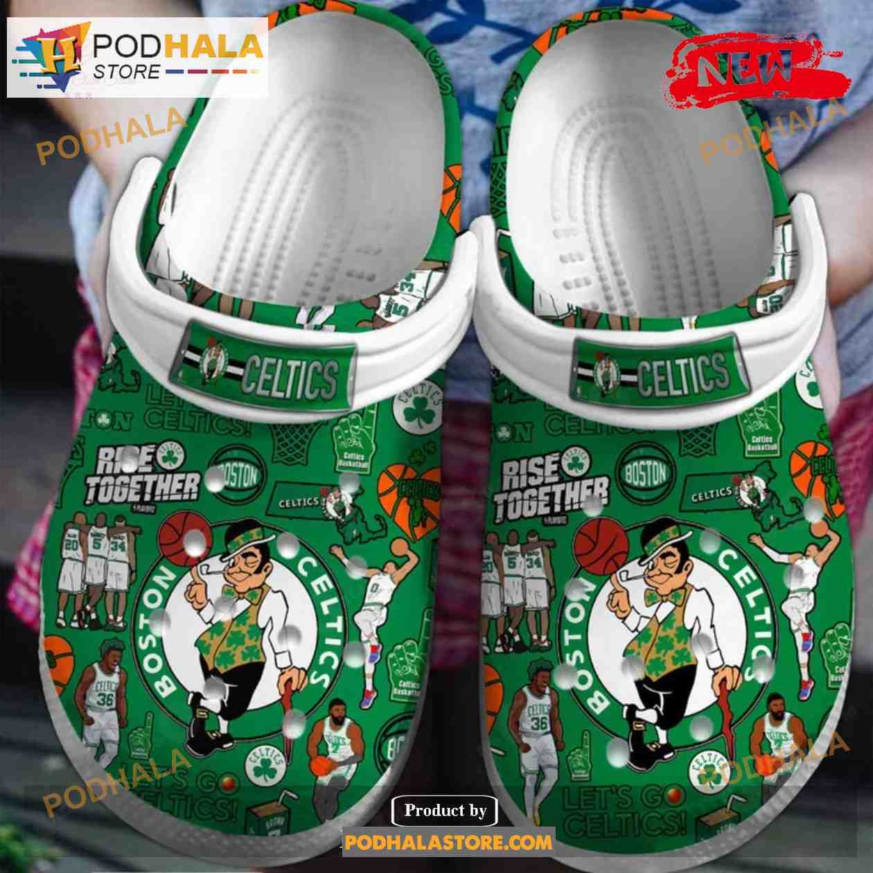 Boston Celtics 2023 NBA Premium Sports Gift Crocs Classic Clog Shoes Boston Celtics 2023 NBA Premium Sports Gift Crocs Classic Clog Shoes