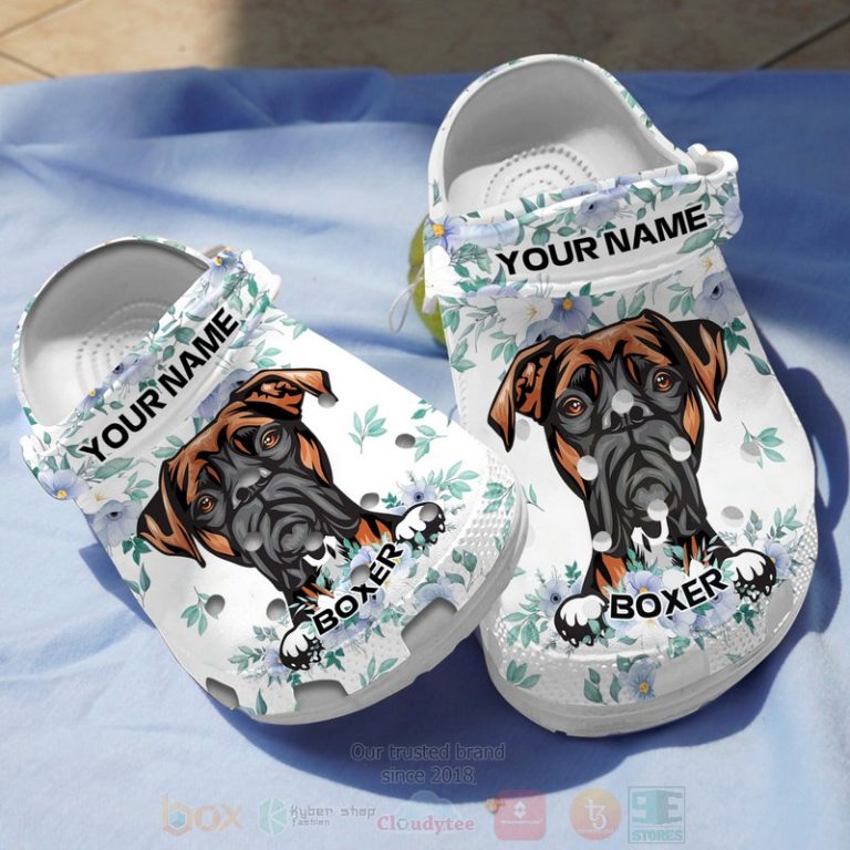 Boxer-Dogs-Custom-Name-Crocband-Crocs-Clog-Shoes-1
