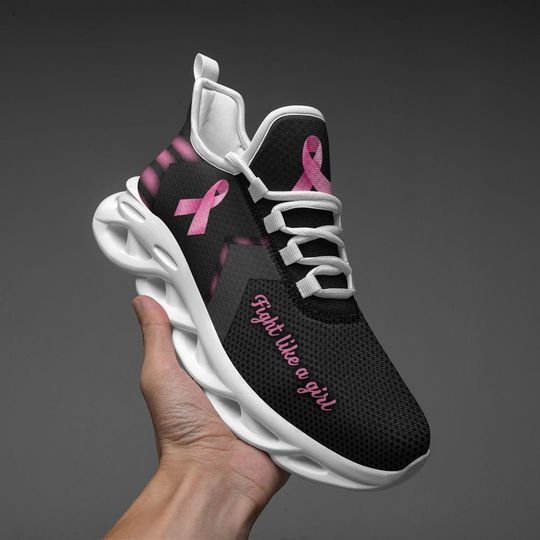 Breast Cancel Awareness Fight Like A Girl Max Soul Clunky Shoes Breast Cancel Awareness Fight Like A Girl Max Soul Clunky Shoes