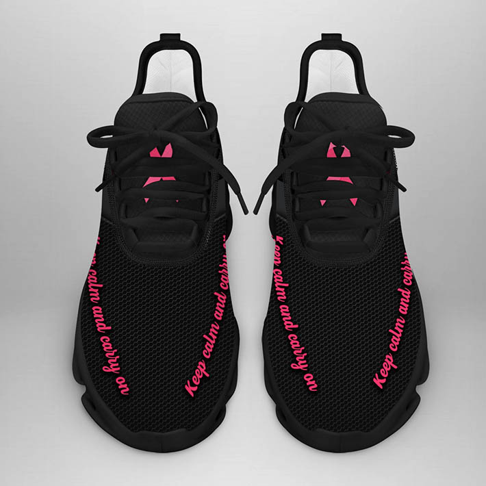 Breast Cancer Awareness Keep Calm And Carry On Clunky Max Soul Shoes Breast Cancer Awareness Keep Calm And Carry On Clunky Max Soul Shoes