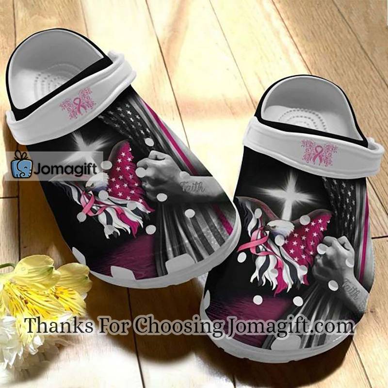 Breast Cancer Eagle Usa Flag Crocs Gift Breast Cancer Eagle Usa Flag Crocs Gift