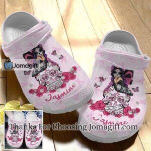 Breast Cancer Sugar Skull Fairy Crocs Gift