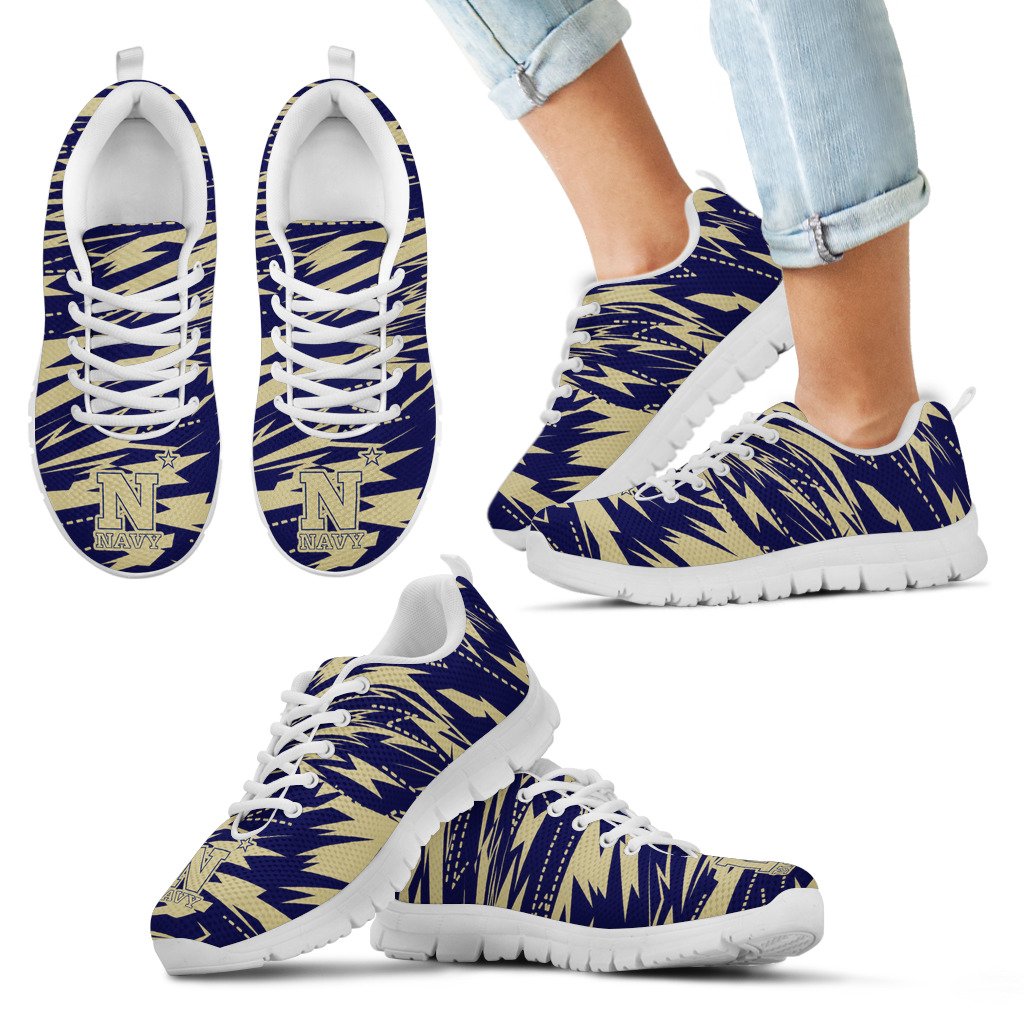 Brush-Strong-Cracking-Comfortable-Navy-Midshipmen-Sneakers-1