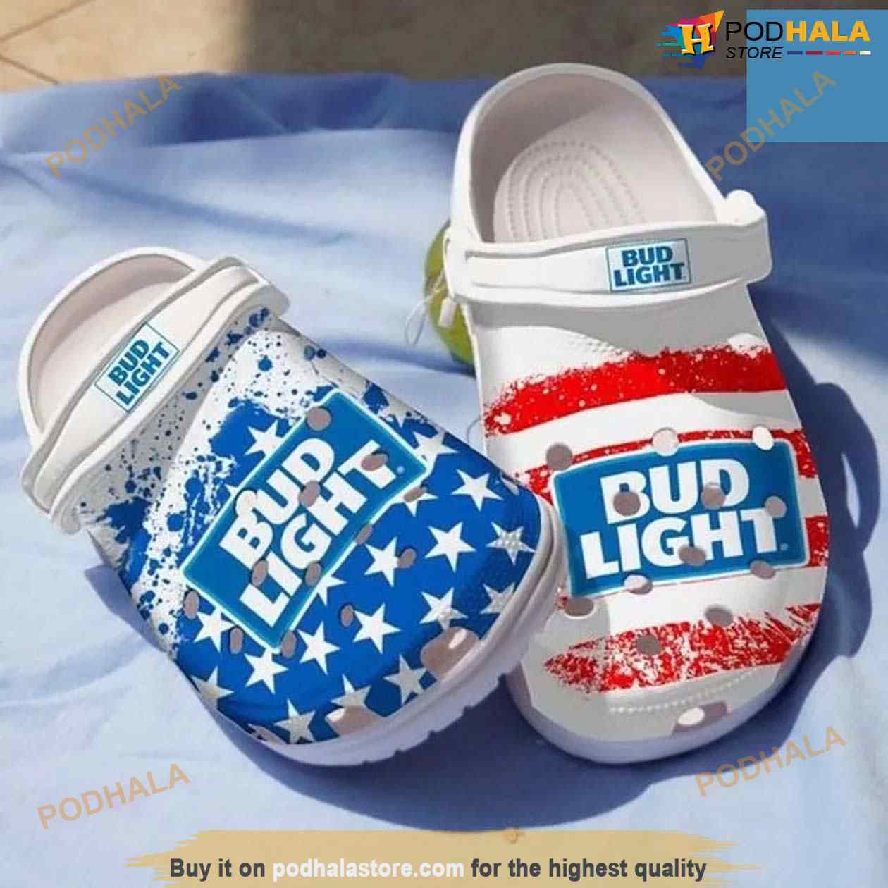 Bud Light Beer Clog Crocs Shoes Bud Light Beer Clog Crocs Shoes