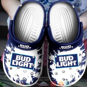 Bud Light Blue Drinking Crocband Clog Shoes