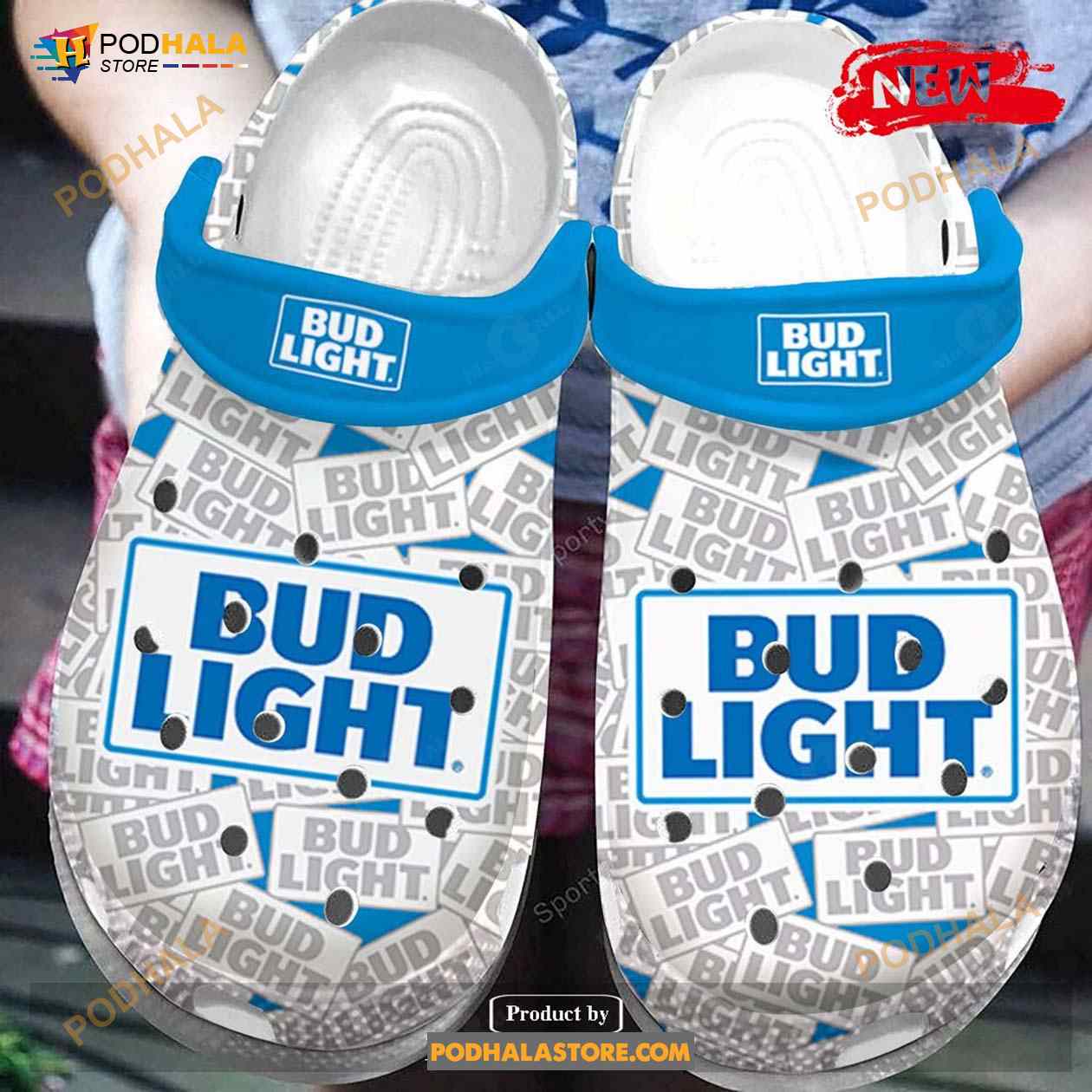 Bud Light Blue For Man And Women Crocs Classic Clog Shoes Bud Light Blue For Man And Women Crocs Classic Clog Shoes
