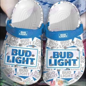 Bud Light White Crocband Crocs Clog Shoes
