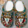 Bull Skull And Sunflower Crocband Shoes