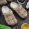 Burberry London England Checked Pattern Crocband Clog Shoes