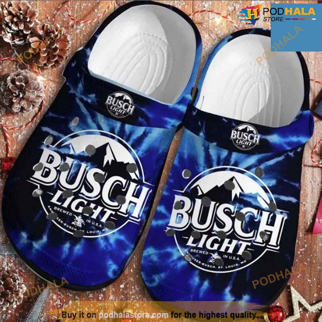 Busch Beer Light Blue Moon Crocs Crocband Clog Fashion Style For Women Men Busch Beer Light Blue Moon Crocs Crocband Clog Fashion Style For Women Men