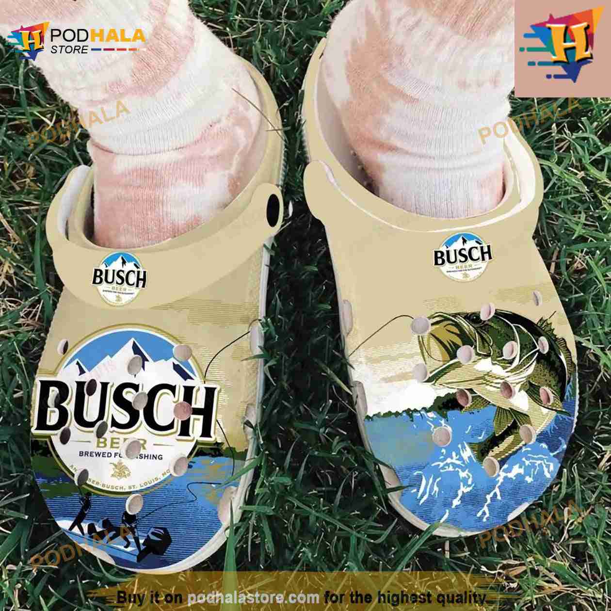 Busch Fish Classic Crocs Clog Shoes Busch Fish Classic Crocs Clog Shoes