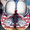 Busch Latte America Flag Busch Light Beer Crocs Clog Shoes
