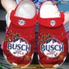 Busch Light Apple Red Crocs Clog Shoes 7pf