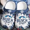 Busch Light Beer Navy Drinking Crocband Clog Shoes