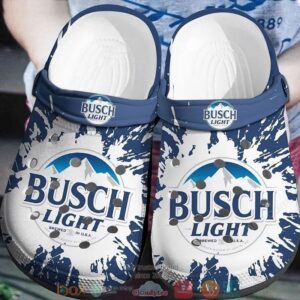 Busch Light Beer Navy Drinking Crocband Clog Shoes