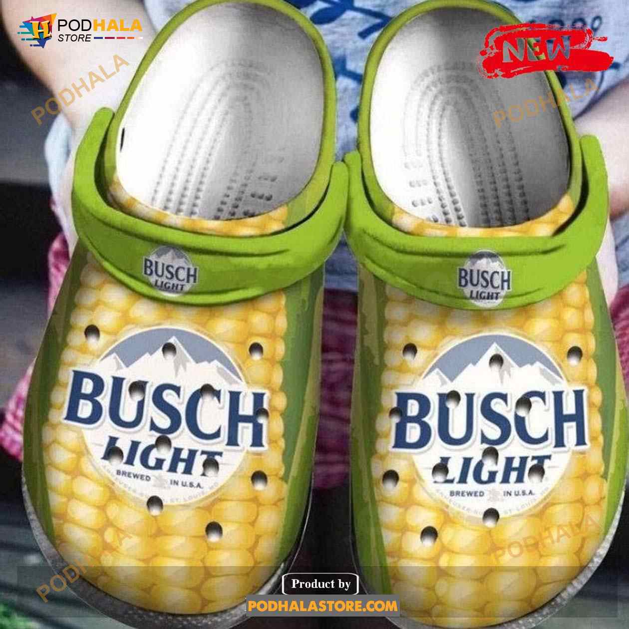 Busch Light Comfortable For Mens And Womens Classic Water Crocs Clog Shoes Busch Light Comfortable For Mens And Womens Classic Water Crocs Clog Shoes