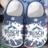 Busch Light White-Blue Crocband Crocs Clog Shoes