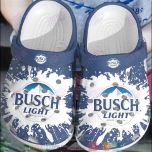 Busch Light White-Blue Crocband Crocs Clog Shoes