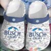 Busch Light White Crocband Crocs Clog Shoes